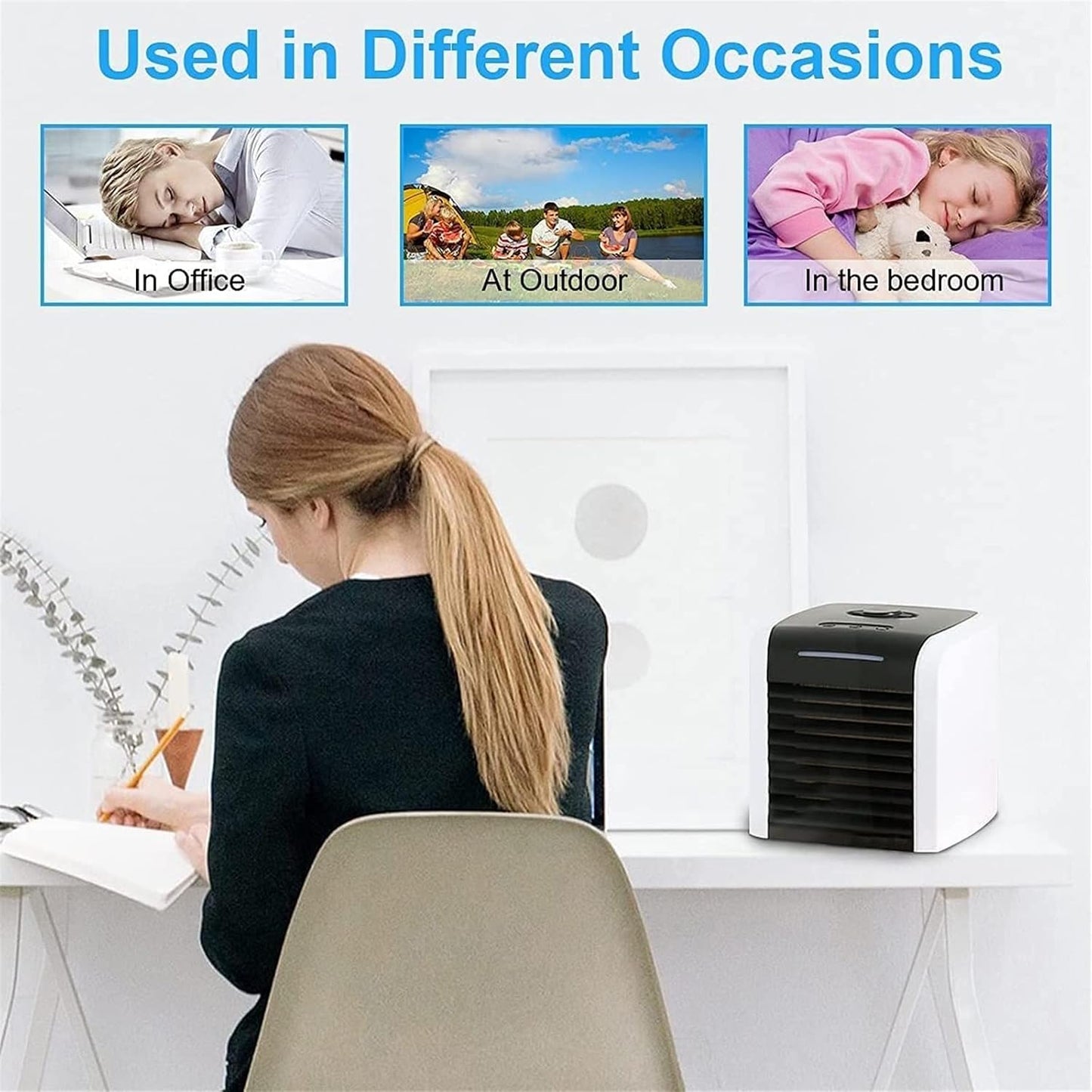 DieffematicKTY Climatiseur Mobile Portable Air Conditioners, Personal Air Coolers, Small Evaporative Coolers, Silent Mini Fans