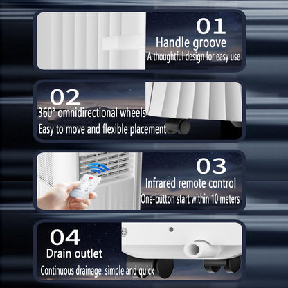  Climatiseur Portable, Refroidisseur D'évaporation 8000 BTU Avec Déshumidificateur Et Ventilateur.Dispose D'Une Télécommande, 120 Oscillation, Mode Sommeil Tranquelle.Idéal Pour La Chambre, Bureau, Usa