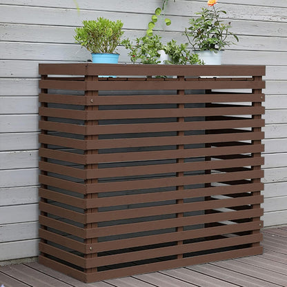  Housse De Protection En Bois Pour Climatiseur – Clôture De Protection Extérieure Pour Pompe à Chaleur Et Unités De Climatisation élégante Et Design Pour Dissimuler Les Unités De Climatisation