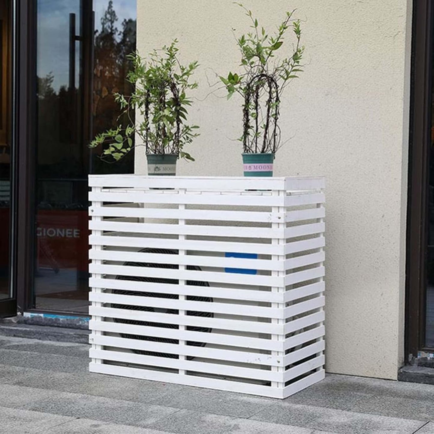  Grande Housse En Bois Résistante Aux Intempéries Pour Climatiseur Central - Protection De Qualité Supérieure