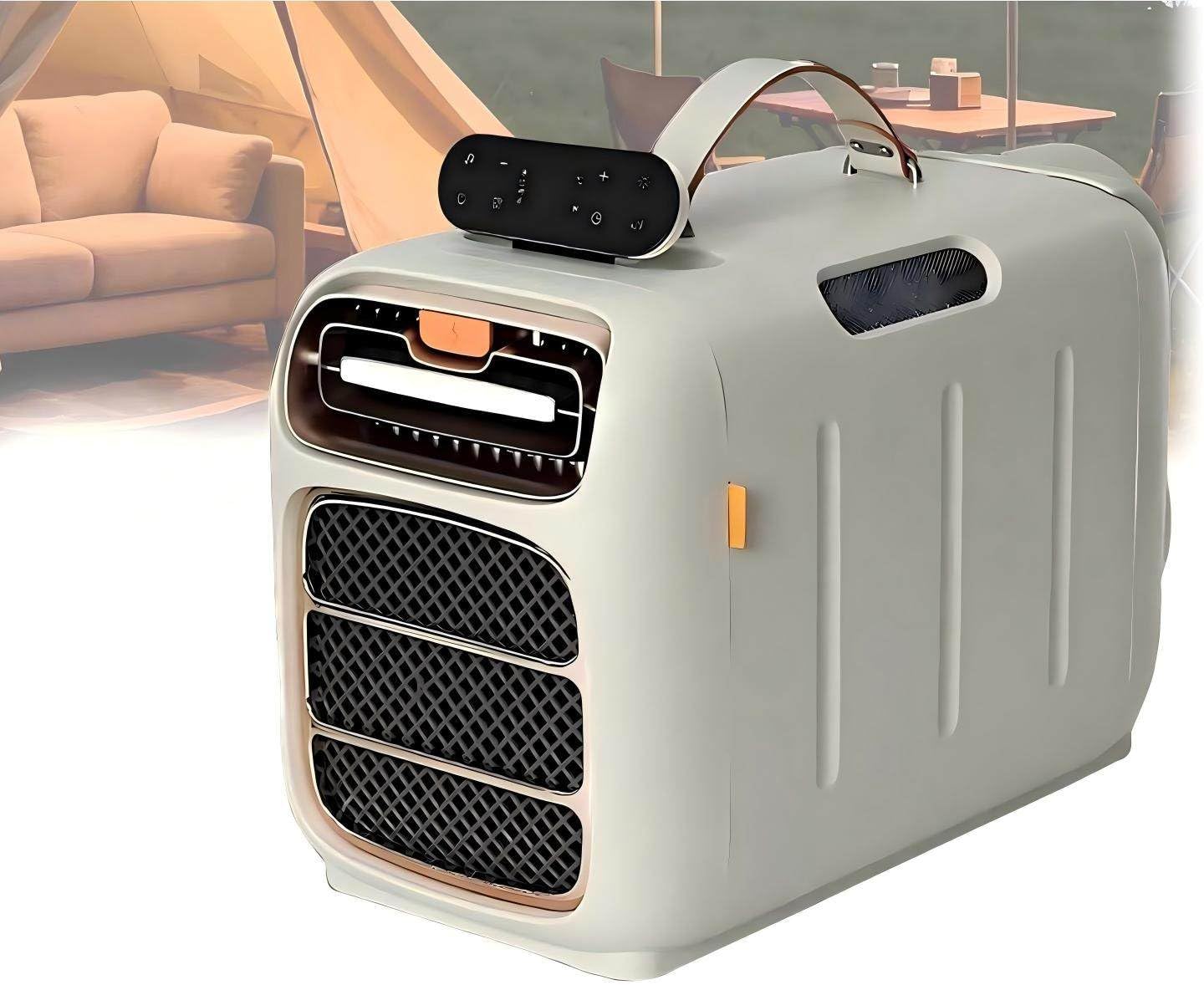  Climatiseur Portable Pour Camping Et Voyages Extérieurs, Double Tuyau, 4700 BTU, 420W, Silencieux 45 DB. Refroidissement, Chauffage Et Déshumidification, Sans Évacuation, Pour Caravanes, Camping-cars