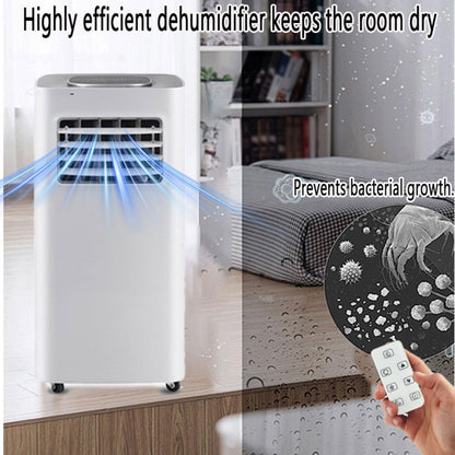 GENERIC Climatiseur Portable 8000 BTU AC Avec Ventilateur Frais, Minuterie 24 H, Kit De Fenêtre, 2 Vitesses, Oscillation à 120°, Couvre 300 M²