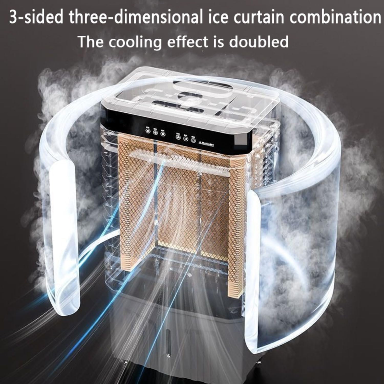 GENERIC Refroidisseur D'évaporation Portable 45L Avec Télécommande, 12H Minuterie, 3 Modes Et Fonctionnement Silencieux, Refroidissement à Air Mobile Sans Tuyau D'échappement Pour La Chambre Et Le Bureau