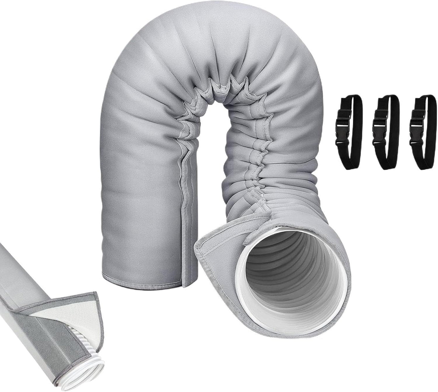  Gaine Isolante Pour Tuyau De Climatiseur Portable - Anti-Poussière Calorifugé Résistant UV | Gaine D'Évacuation Pour Climatiseur Portable | Pour Refroidissement, Entretien, Protection Intérieure, Mais