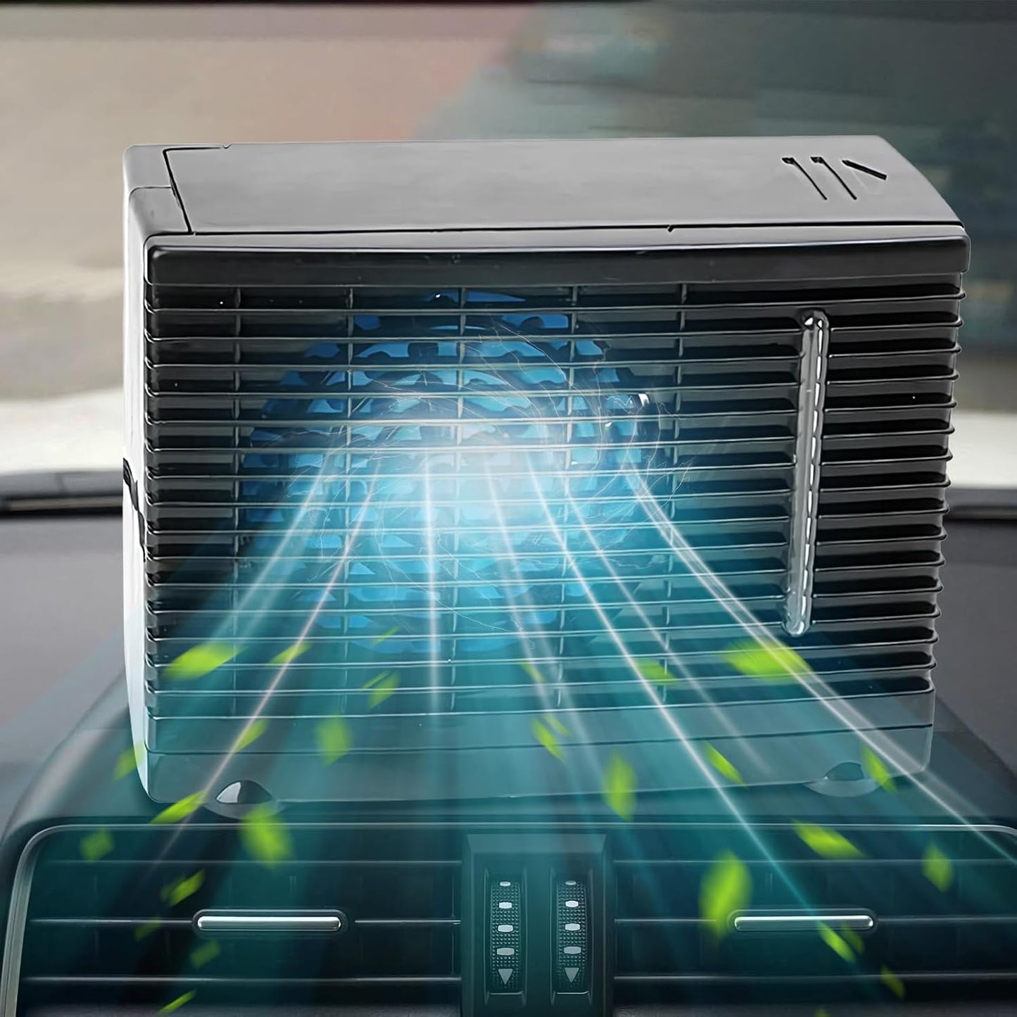  Ventilateur De Climatisation Portable Pour Voiture,Ventilateur Mobile De Rafraîchissement Pour Automobile - Appareil De Rafraîchissement Évaporatif 12V Avec Réservoir D'Eau Pour Intérieur Extérieur Dé