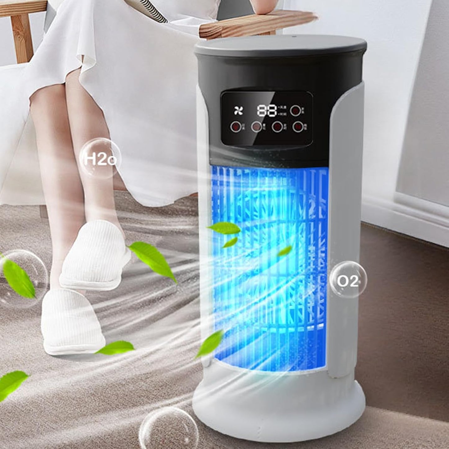  Climatiseur Personnel – Refroidisseur USB Portable | Refroidisseur Par évaporation De Réservoir D'eau Pour Bureau, Table De Chevet, Chambre à Coucher, Usage Domestique | Unité De Refroidissement Par