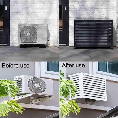 GENERIC Housse De Climatiseur D'extérieur Résistante Aux Intempéries – Barrière Décorative En Aluminium Pour La Protection De La Maison Des Unités De Climatisation – Bouclier Résistant Aux Intempéries