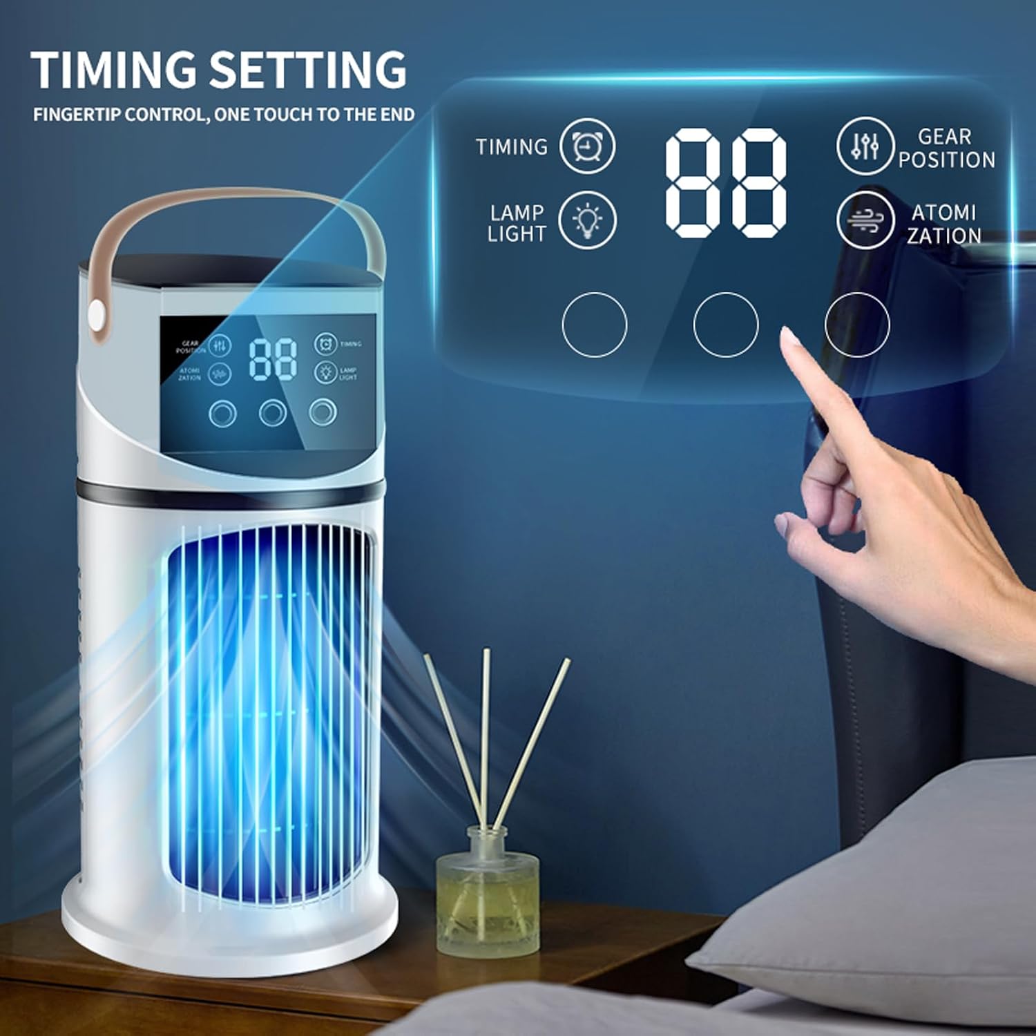  Climatiseur Portable Avec Ventilateur - Ventilateur Personnel Évaporatif Souffleur D Air,Rafraîchisseur Évaporatif Pour Bureau Chambre Voiture Bureau Camping Dortoir
