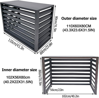  Housse D'extérieur En Aluminium Pour Unité De Climatisation – Grilles De Protection Pour Climatiseurs Et Pompes à Chaleur – Boîtier Polyvalent Pour Poubelle Et Support De Fleurs Résistant Aux