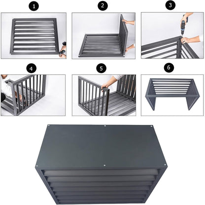 GENERIC Housse En Aluminium De Qualité Supérieure Pour Climatiseur – Protection De L'unité De Climatisation Extérieure – Clôture D'intimité Et Boîtier De Poubelle – Housse De Condensateur Résistante Aux