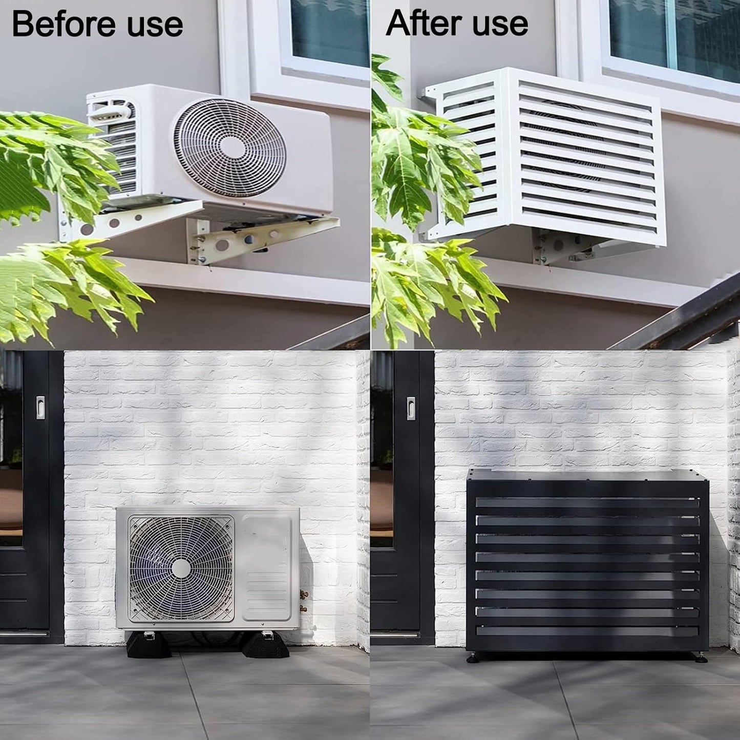  Housse D'extérieur En Aluminium Pour Unité De Climatisation – Grilles De Protection Pour Climatiseurs Et Pompes à Chaleur – Boîtier Polyvalent Pour Poubelle Et Support De Fleurs Résistant Aux