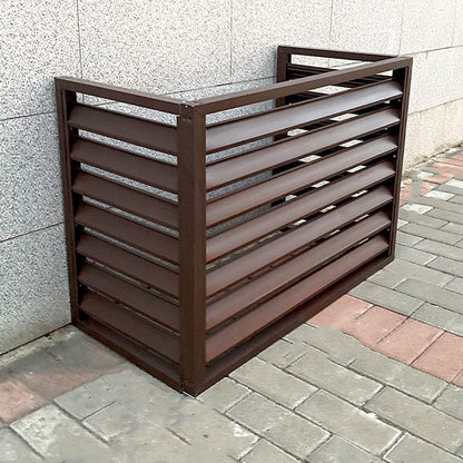  Housse En Aluminium Marron Pour Pompe à Chaleur Pour Climatiseur - Antivol - Robuste - Pour Jardin, Clôture, Poubelle, équipement De Piscine