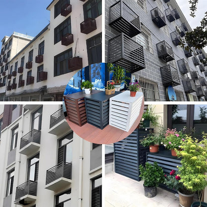 GENERIC Housse De Climatiseur D'extérieur En Aluminium – Antirouille Avec Persiennes – Design Autonome Pour Protéger Contre La Déformation, Idéale Pour Les Patios Et Les Cours.