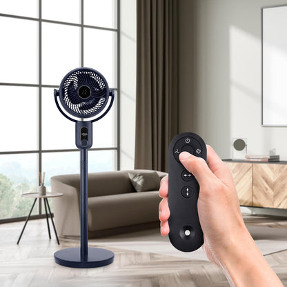  UFESA 3D50 Ventilateur De Circulation D'air Avec Oscillation 3D 360º, Multidirectionnel, 50W, 2 Hauteurs, 3 Vitesses, 3 Modes, 1m Haut, Télécommande, Minuterie, Écran LED, Nero