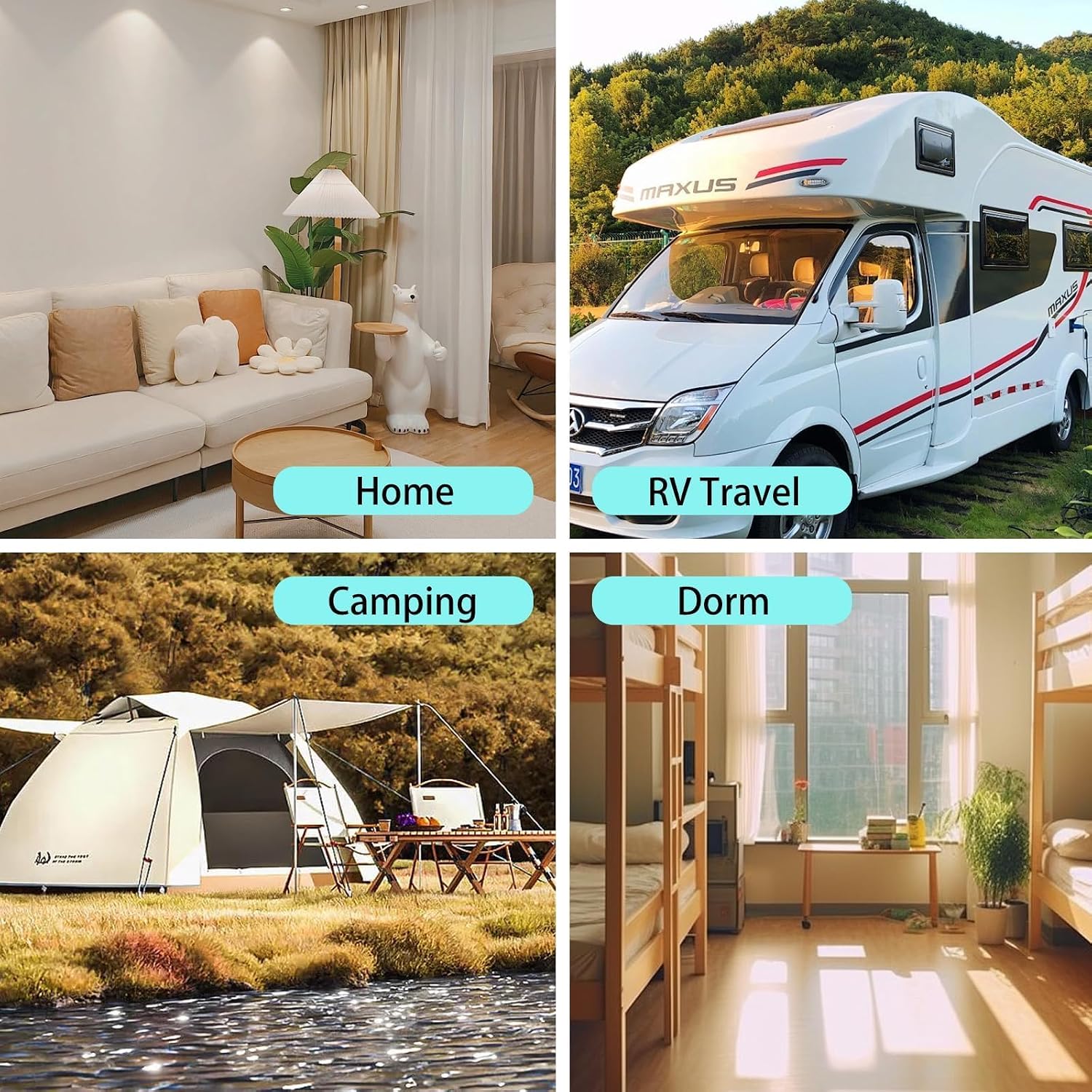 GENERIC Refroidisseur De Climatiseur Portable, 4100 BTU Refroidissement Rapide Et Déshumidificateur Pour Camping, Camping-car, Voiture, Camion, Camionnette, Pêche – Solution De Refroidissement Efficace De 420