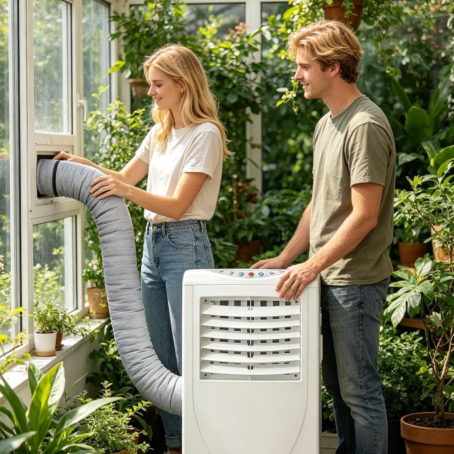 Gaine Isolante Pour Tuyau De Climatiseur Portable - Anti-Poussière Calorifugé Résistant UV | Gaine D'Évacuation Pour Climatiseur Portable | Pour Refroidissement, Entretien, Protection Intérieure, Mais