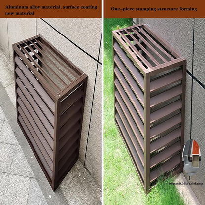 GENERIC Housse De Climatiseur D'extérieur En Aluminium – Antirouille Avec Persiennes – Design Autonome Pour Protéger Contre La Déformation, Idéale Pour Les Patios Et Les Cours.