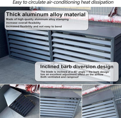 GENERIC Housse De Climatiseur D'extérieur En Aluminium Et Support De Présentation Pour Plantes – Protection Contre Les Intempéries Condensateur Clôture D'intimité Étagère De Rangement Pour Outils De Jardin