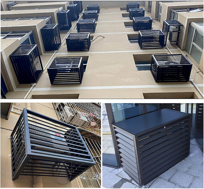 GENERIC Housse De Protection En Aluminium Pour Unité De Climatisation Extérieure - Protection Contre Les Intempéries - Pour Pompe à Chaleur - Équipement Extérieur - Grille De Protection Pour Climatiseur